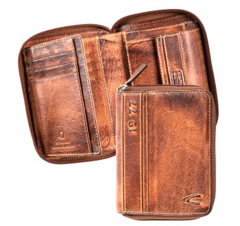 Pánská kožená zipová peněženka 247-705-29 hnědá (celá na zip), Camel Active
