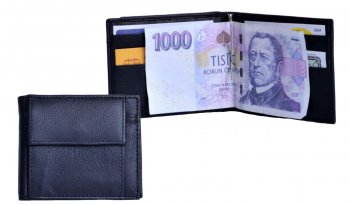 Pánská kožená dolarka 519-2908 černá, Arwel
