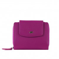 D�msk� pen�enka z hladk� k��e s RFID ochranou � st�edn� velikost 41353-294-084 Purple Plum, Braun B�ffel