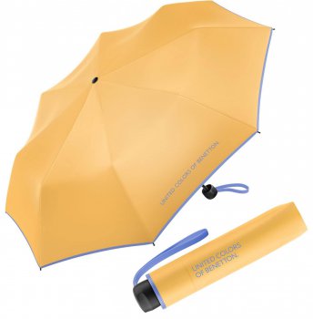 Deštník skládací Super Mini golden ceream 56261, žlutý, Benetton