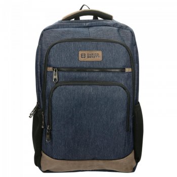 Pánský batoh do práce na notebook 17" 62120-002 blue, ENRICO BENETTI