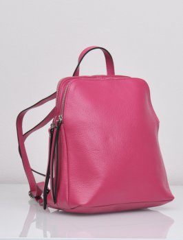 Kožený batoh dámský 6226 fuxia, MAXFLY