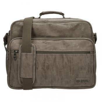 Pánská taška do práce s kapsou na notebook 15" Rotterdam 66621 Taupe, ENRICO BENETTI