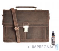 P�nsk� ko�en� aktovka 1881/H hn�d� NEW + Collonil Carbon Pure, Lagen