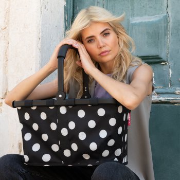 Carrybag frame dots white nákupní košík BK7072, Reisenthel