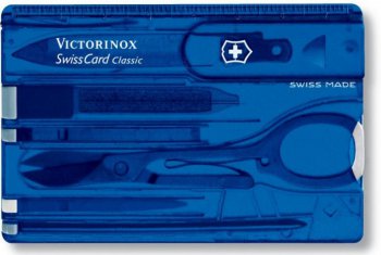 SwissCard Victorinox Classic, transparentní modrá 0.7122.T2, VICTORINOX