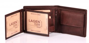 Pánská kožená peněženka V-76 hnědá, Lagen