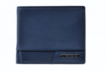 Pánská kožená malá peněženka bez přihrádky na drobné PRO-DLX 6 144549-1615 tmavě modrá, Samsonite