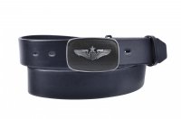 Pánský kožený pásek JEANS s plnou sponou 13-60 černý, Penny Belts