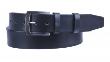 Pánský kožený opasek 25-60 černý obvod pasu 120 cm - dlouhý, Penny Belts