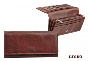 Dámská kožená peněženka GARDENS 317610 hnědá, Uniko