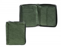 Dámská peněženka celá na zip VZOREK GREEN metalická zelená, 3KBH