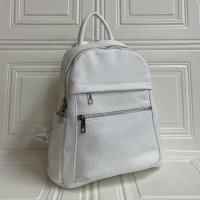 Menší kožený batoh 5640 bílý, MAXFLY