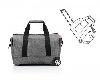 Cestovní taška na kolečkách allrounder trolley twist silver MP7052, Reisenthel