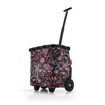 Moderní nákupní košík na kolečkách Carrycruiser Frame Paisley black OE7063, Reisenthel