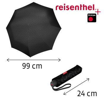 Dámský skládací lehký deštník Reisenthel Pocket Classic SIGNATURE BLACK HOT PRINT  RS7058, Reisenthel