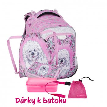 Malý školní Set Lumi 24 G pejsek (batoh + penál + sáček na TV + box + malý sáček), Bagmaster