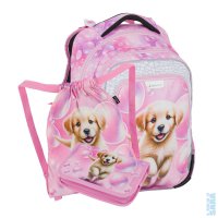 Mal� �koln� set LUMI 26 A � batoh, s��ek a pen�l s pejskem, lehk� ergonomick� set pro prv���ky, Bagmaster