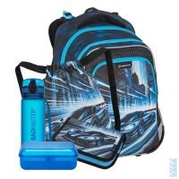 Velk� �koln� set LUMI 26 C batoh, s��ek, pen�l, box a lahev - auto, lehk� ergonomick� set pro prv���ky, Bagmaster