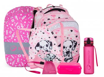 Velký školní set pro prvňáčky BETA 24 A dalmatin (dárek pláštěnka + malý sáček), Bagmaster