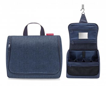 Velká kosmetická taška Reisenthel toiletbag XL herringbone dark blue WO4113, Reisenthel