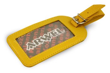 Kožená visačka na zavazadlo 619-5405 žlutá, Arwel