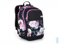 Dívčí studentský batoh s květinami RUBI 22027, Topgal