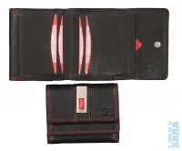 Dámská malá peněženka 136-F černá + červená, Old River