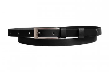 Dámský kožený úzký pásek 15-1-60 černý, Penny Belts