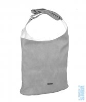 Dámská koženková kabelka 3654 světle šedá + bílá, TANGERIN