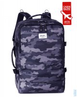 Kabinové zavazadlo na záda a přes rameno - pánský cestovní batoh Cabin pro print 40252-0159 černý + šedý, BESTWAY
