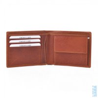 Pánská tenká kožená peněženka 5205 ANDORA COGNAC, POYEM