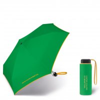 Malý skládací dámský deštník Ultra mini flat green 56404 zelený/žlutý, Benetton