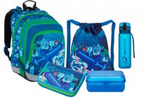 VELK SET ALFA 21 B (batoh + penl + sek box na svainu Lunch Box 013 B a lahev BOTTLE 20 B), Bagmaster