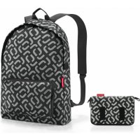 Městský skládací batoh Mini Maxi rucksack signature black AP7054, Reisenthel