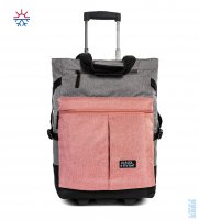 Chladící nákupní taška na kolečkách s chladící přední kapsou PUNTA COOL 10411-2700 šedá-starorůžová, fabrizio