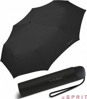 Deštník skládací Mini Basic black 50767 - černý, Esprit