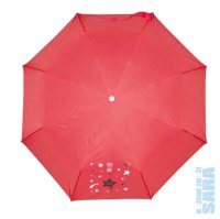 Dívčí skládací deštník 70830K-07 červený, derby
