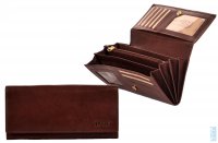Dámská kožená peněženka V-102 hnědá, Lagen