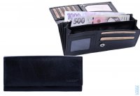 Dámská kožená peněženka V-102 černá, Lagen