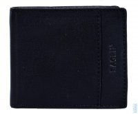 Pánská malá černá kožená peněženka LN-8697 Black, Lagen