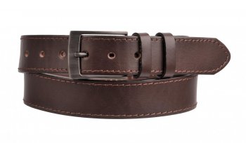 Pánský kožený pásek 35-1-40 tmavě hnědý, Penny Belts