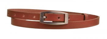 Dámský kožený úzký pásek hnědý 15-2-48, Penny Belts