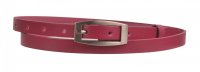 Dámský kožený úzký pásek 15-2-53 růžový, Penny Belts