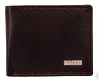 Kožená pánská peněženka LG-1788 hnědá kovové logo, Lagen