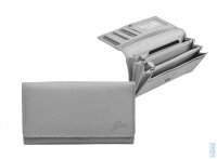 Peněženka kožená dámská s RFID ochranou GXB-205 šedá, Glüxklee