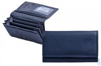 Peněženka kožená dámská s RFID ochranou GXB-205 tmavě modrá, Glüxklee