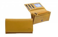 Peněženka kožená dámská s RFID ochranou GXB-205 žlutá, Glüxklee