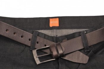 Pánský kožený hnědý pásek 35-40, Penny Belts