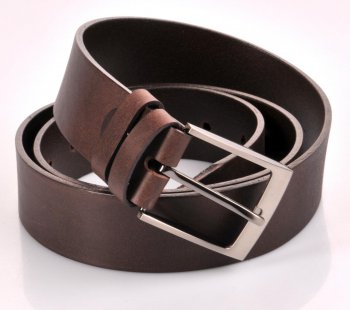 Pánský kožený hnědý opasek 34-40 velikost 110 cm, Penny Belts